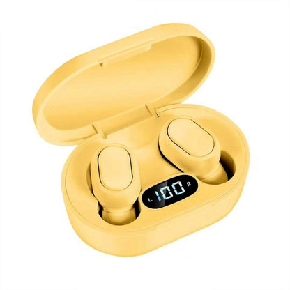 E7s Digital Sports Waterproof TWS Bluetooth 5.0 In-Ear Headphones(Yellow) - TWS Earphone by buy2fix | Online Shopping UK | buy2fix