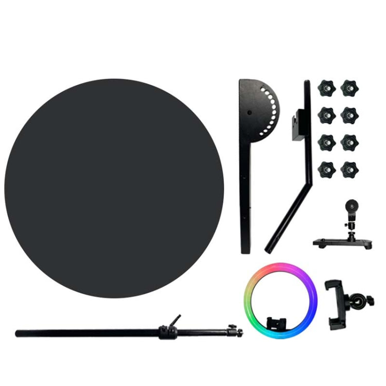 68cm RGB Fill Light Photo Booth Turning Led Camera Photo Spin Stand With Flight Case -  by buy2fix | Online Shopping UK | buy2fix