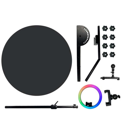 68cm RGB Fill Light Photo Booth Turning Led Camera Photo Spin Stand With Flight Case -  by buy2fix | Online Shopping UK | buy2fix