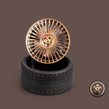 KD195 Electroplating Modification Small Fan Retro Wheel Fan(Gold) - Consumer Electronics by buy2fix | Online Shopping UK | buy2fix