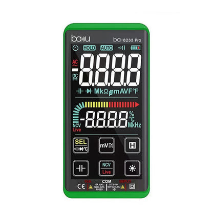 BAKU BA-8233 Pro Electric Maintenance Resistor Current Touch Screen Digital Mulitmeter(Green) - Digital Multimeter by BAKU | Online Shopping UK | buy2fix