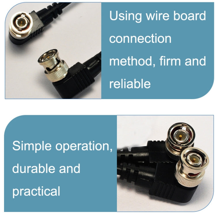 BNC Male to Male Elbow Audio and Video Cable Coaxial Cable, Length: 2m - Security by buy2fix | Online Shopping UK | buy2fix