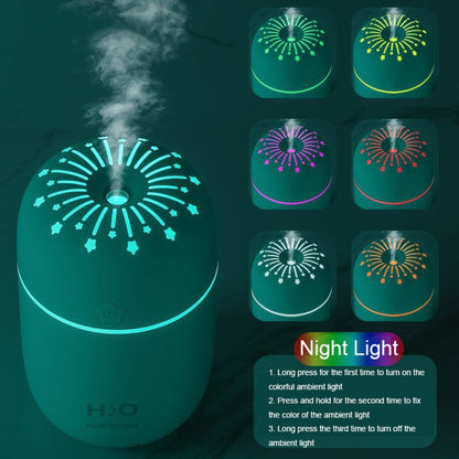 Colorful Cup USB Ambient Light Air Humidifier Desktop Car Marquee Humidifier(Fireworks White) - Air Purifiers & Parts by buy2fix | Online Shopping UK | buy2fix