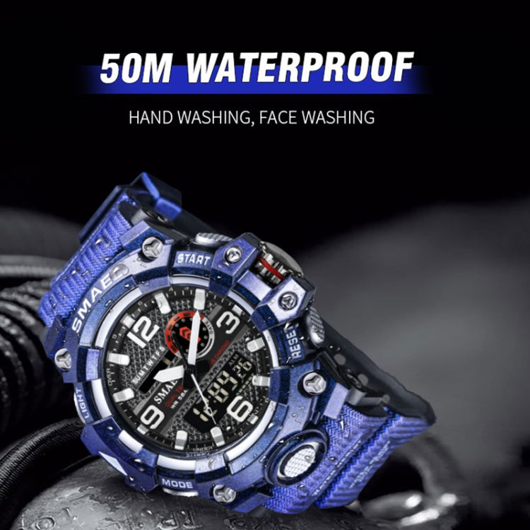 SMAEL 8035 Outdoor Sports Waterproof Dual Display Men Watch(Black) - Sport Watches by SMAEL | Online Shopping UK | buy2fix