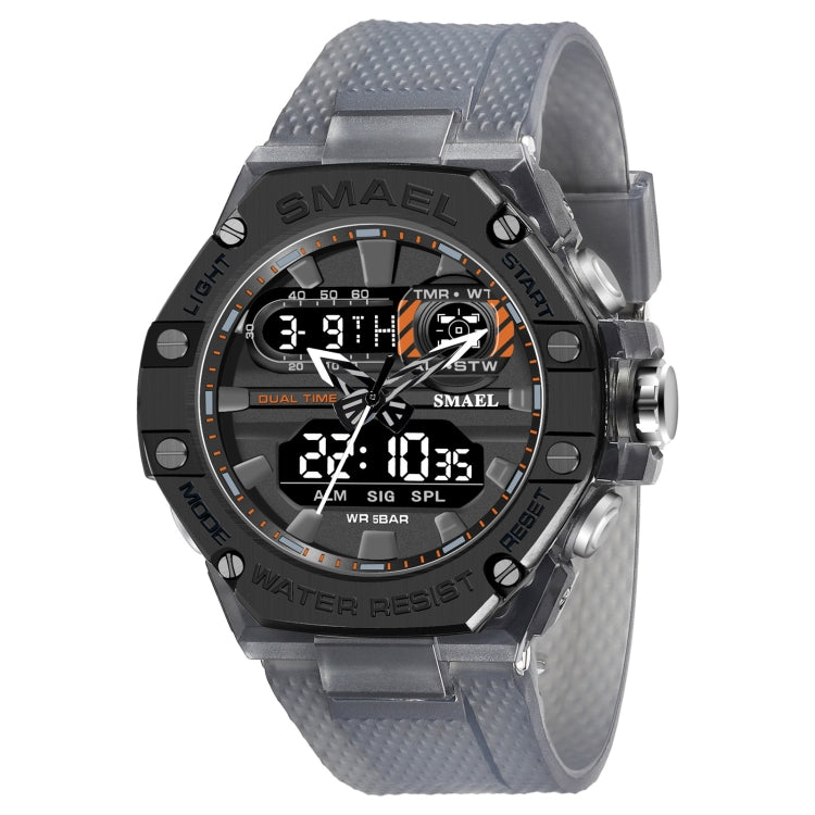 SMAEL 8066 Outdoor Electronic Sports Watch Alloy Colorful Multifunctional Men Watch(Gray) - Sport Watches by SMAEL | Online Shopping UK | buy2fix