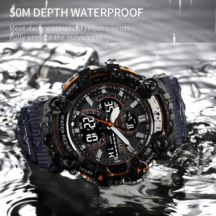 SMAEL 8079 Outdoor Multifunctional Dual Display Dial Waterproof Sports Watch(Black Gray) - Sport Watches by SMAEL | Online Shopping UK | buy2fix