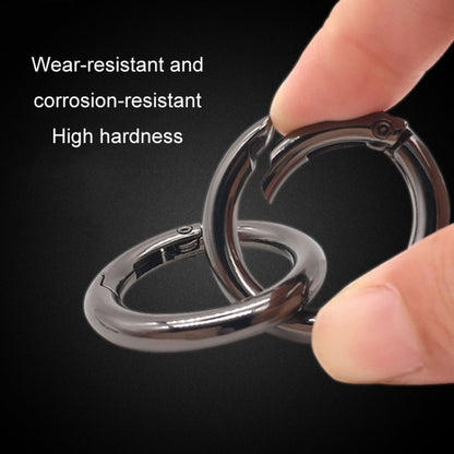 20pcs Zinc Alloy Spring Ring Metal Open Bag Webbing Keychain, Specification: 3 Points Silver - In Car by buy2fix | Online Shopping UK | buy2fix