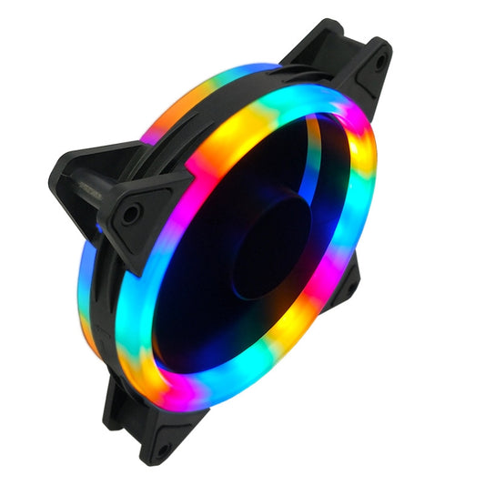 COOLMOON 12cm Dual Aperture Computer Mainframe Chassis Dual Interface Fan(Rainbow) -  by COOLMOON | Online Shopping UK | buy2fix