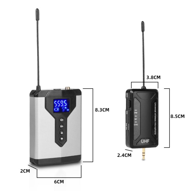 Q6 1 Drag 1 Wireless Lavalier With Stand USB Computer Recording Microphone Live Phone SLR Lavalier Microphone - Consumer Electronics by buy2fix | Online Shopping UK | buy2fix