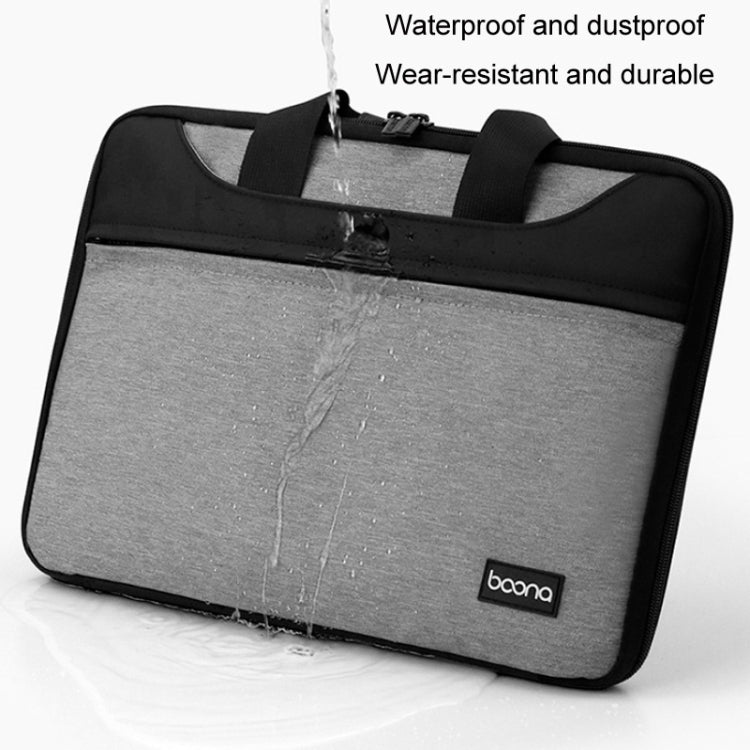 Baona BN-I003 Oxford Cloth Full Open Portable Waterproof Laptop Bag, Size: 11/12 inches(Gray+Power Bag) -  by Baona | Online Shopping UK | buy2fix