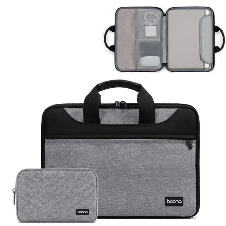 Baona BN-I003 Oxford Cloth Full Open Portable Waterproof Laptop Bag, Size: 13/13.3 inches(Gray+Power Bag) - 13.3 inch by Baona | Online Shopping UK | buy2fix