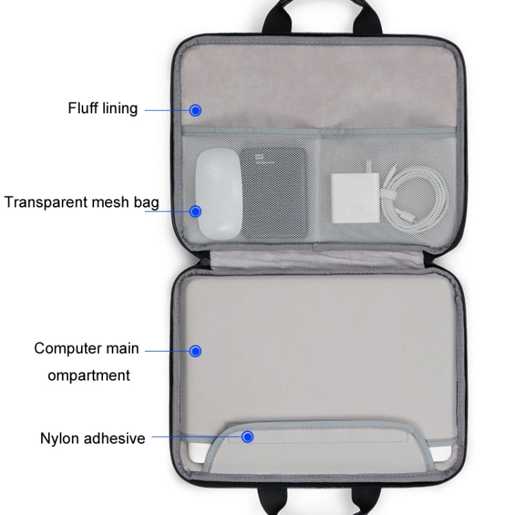 Baona BN-I003 Oxford Cloth Full Open Portable Waterproof Laptop Bag, Size: 13/13.3 inches(Grey) -  by Baona | Online Shopping UK | buy2fix