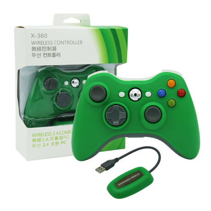 For Microsoft Xbox 360 / PC XB13 Dual Vibration Wireless 2.4G Gamepad With Receiver(Green) - Gamepad by buy2fix | Online Shopping UK | buy2fix