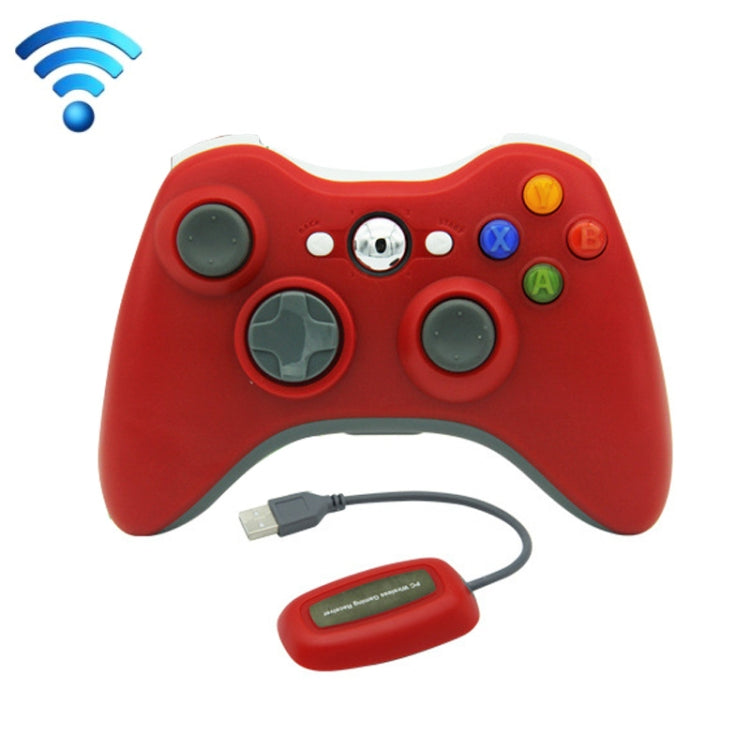 For Microsoft Xbox 360 / PC XB13 Dual Vibration Wireless 2.4G Gamepad With Receiver(Red) - Gamepad by buy2fix | Online Shopping UK | buy2fix