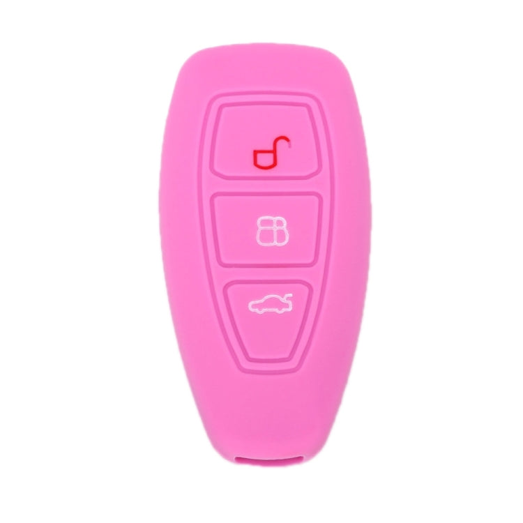 For Ford Focus/Mondeo 2pcs Folding Three-Button Key Protect Cover(Pink) - In Car by buy2fix | Online Shopping UK | buy2fix