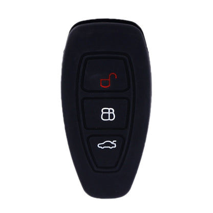 For Ford Focus/Mondeo 2pcs Folding Three-Button Key Protect Cover(Black) - In Car by buy2fix | Online Shopping UK | buy2fix