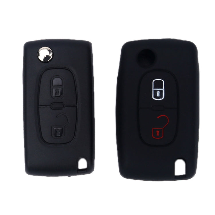 2pcs Car Key Cover for Peugeot 206/207/4008/3008 Citroen Sega/Triumph/C5(Rose Red) - In Car by buy2fix | Online Shopping UK | buy2fix