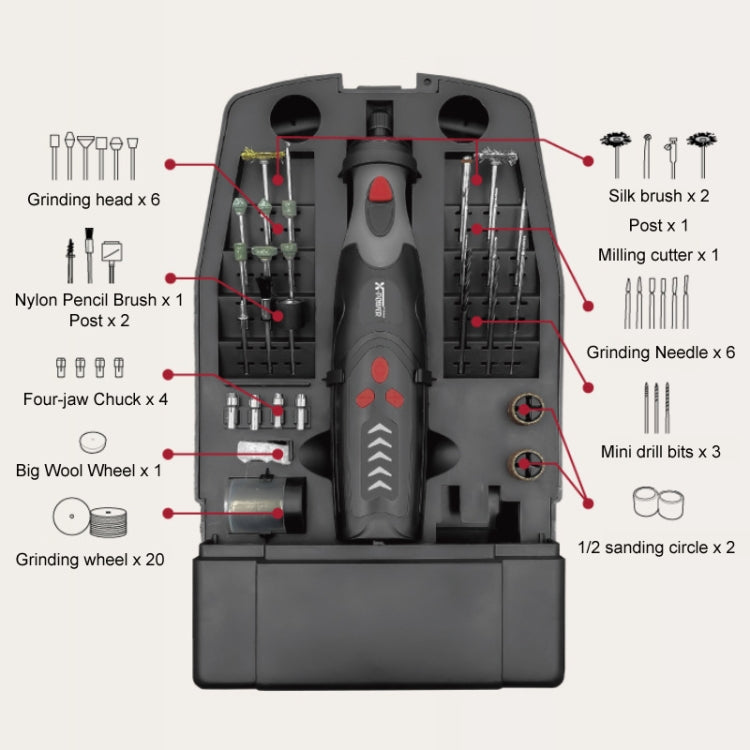 X-Power Handheld Rechargeable Polishing Electric Grinder(KMD522-P49B) - Abrasive Tools & Accessories by X-power | Online Shopping UK | buy2fix