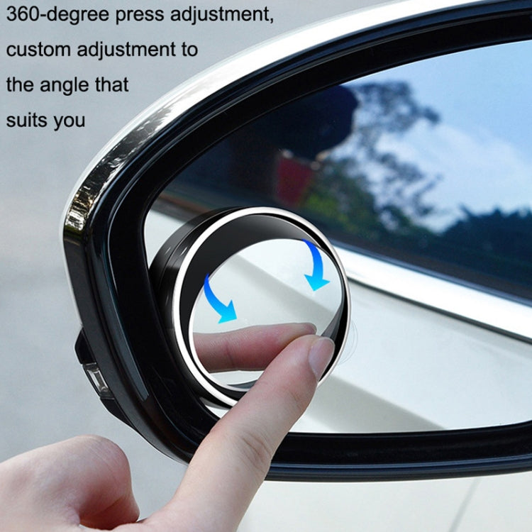 1pair Reversing Mirror Small Round Mirror HD Large View Suction Cup Blind Spot Mirror(White) - In Car by buy2fix | Online Shopping UK | buy2fix