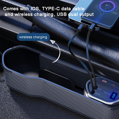 Vehicle Seat Gap Storage Box Organizer Front Seat Console Side Pocket ,Spec: No Wireless Charging Ordinary Wire -  by buy2fix | Online Shopping UK | buy2fix