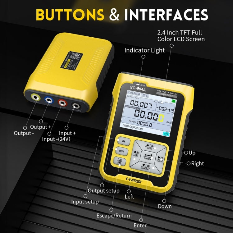 FNIRSI SG-004A 4-20mA Multi-Function Signal Generator Current Pressure Thermal Resistance Calibrator, EU Plug -  by FNIRSI | Online Shopping UK | buy2fix