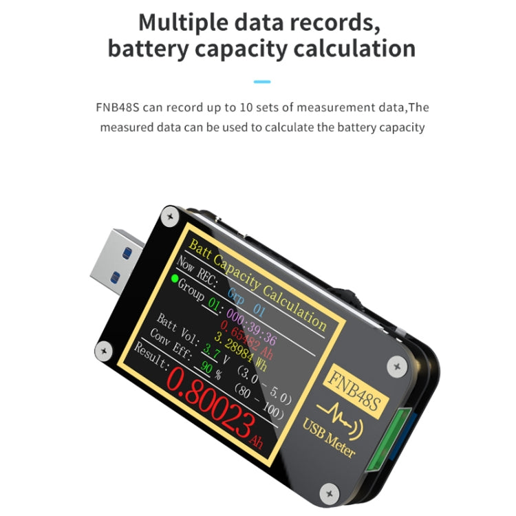 FNIRSI FNB48S USB Voltage Ammeter Multifunctional Fast Charge Tester, Specification: Bluetooth - Current & Voltage Tester by FNIRSI | Online Shopping UK | buy2fix