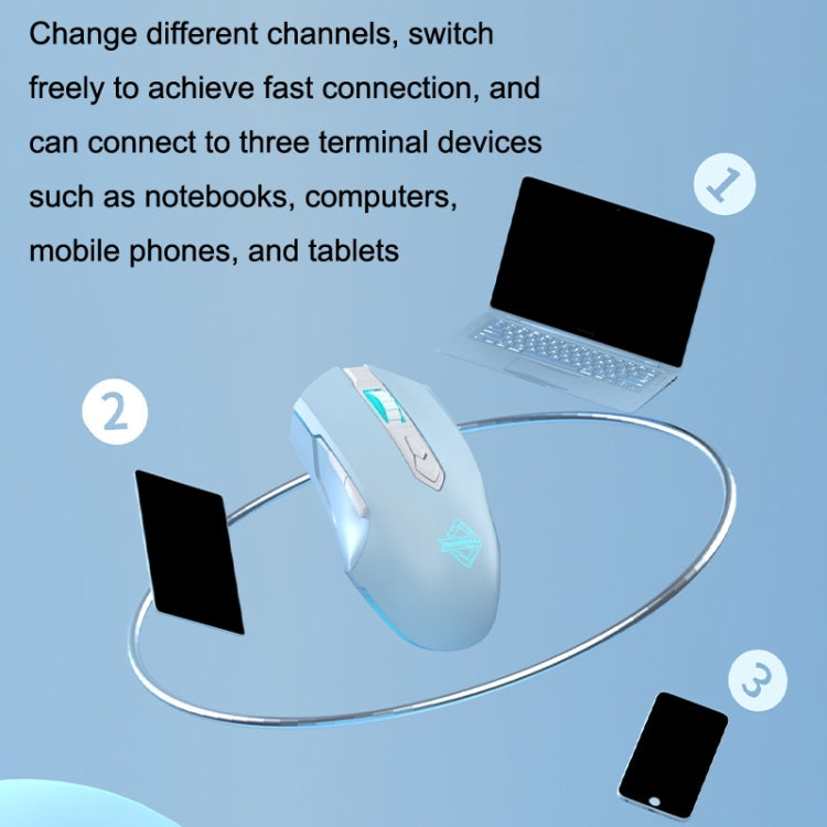 Ajazz AJ52PRO 8 Keys Three-mode Bluetooth/Wireless/Wired RGB Gaming Mouse(AJ52PRO Star Black Edition) - Wireless Mice by Ajazz | Online Shopping UK | buy2fix