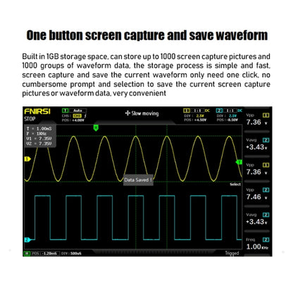 FNIRSI 1014D 2 in 1 Dual-channel 100M Bandwidth Digital Oscilloscope 1GS Sampling Signal Generator, US Plug - Digital Multimeter by FNIRSI | Online Shopping UK | buy2fix