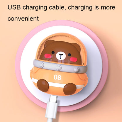 CS1327 Small USB Charging Cartoon Hanging Neck Fan Portable Leafless Silent Mini Fan(Duck) - Electric Fans by buy2fix | Online Shopping UK | buy2fix