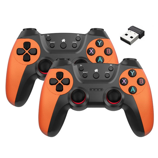 KM-029   2.4G One for Two Doubles Wireless Controller Support PC / Linux / Android / TVbox(Vitality Orange) - Gamepads by buy2fix | Online Shopping UK | buy2fix