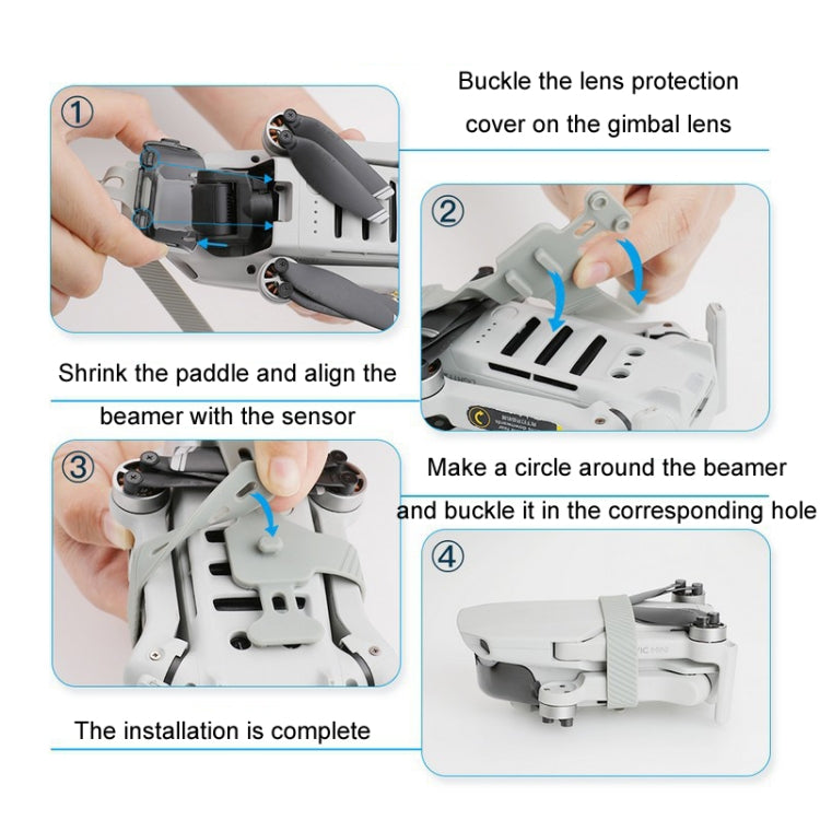 For DJI Mavic Mini / Mini 2 SE RCSTQ Gimbal Protection Kit Paddle Restrainer(Black) - Others by RCSTQ | Online Shopping UK | buy2fix