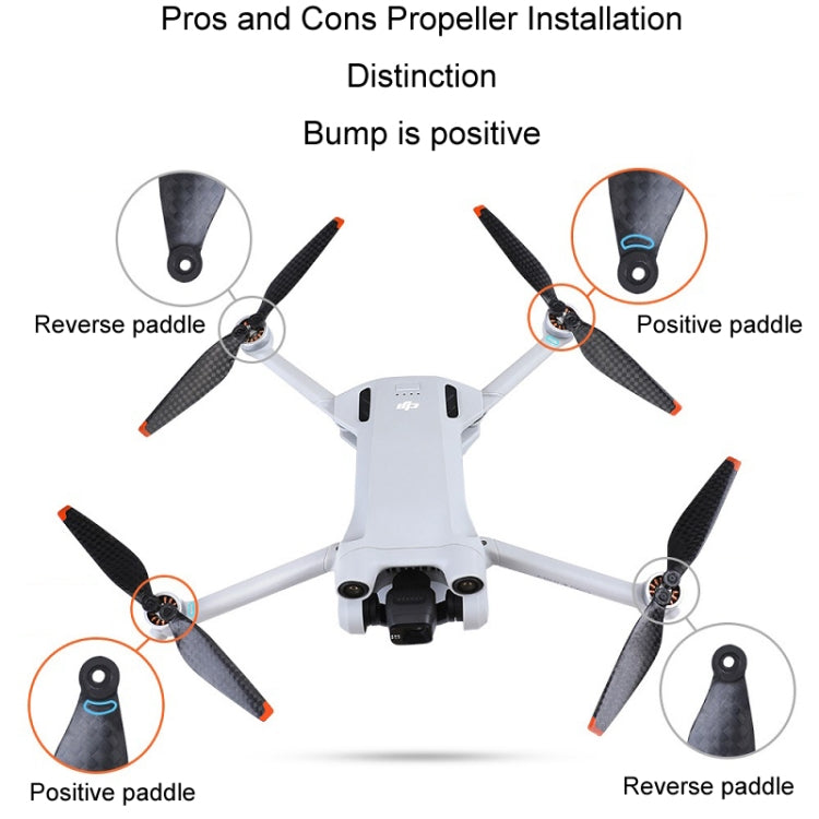For DJI Mavic Mini 3Pro RCSTQ Drone Carbon Fiber Flight Propellers 2pair - DIY Propeller by RCSTQ | Online Shopping UK | buy2fix