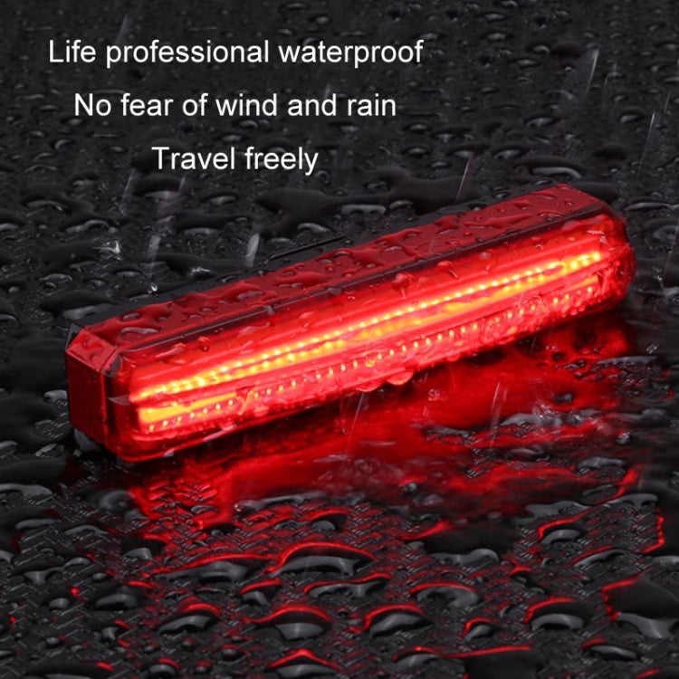 Bicycle Tail Light USB Rechargeable Waterproof Night Riding Warning Light(White) - Taillights by buy2fix | Online Shopping UK | buy2fix