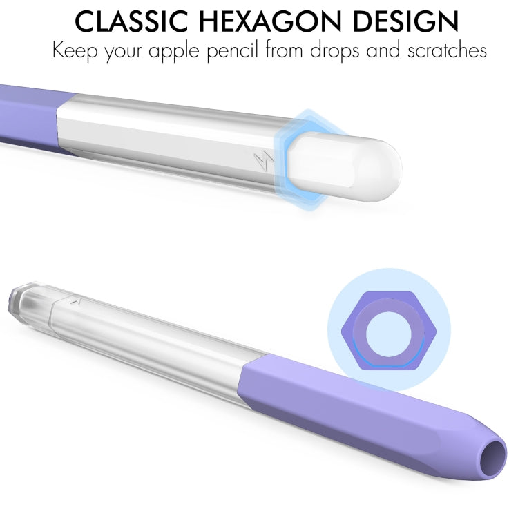 For Apple Pencil 2 AhaStyle PT-LC05 Jelly Style Translucent Silicone Protective Pen Case(Blue) - Pencil Accessories by AhaStyle | Online Shopping UK | buy2fix