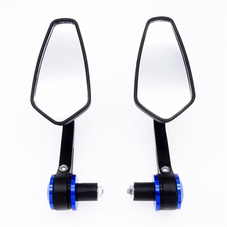 Motorcycle Handle All Aluminum Cherry Rearview Mirror(Blue) - Side Mirrors by buy2fix | Online Shopping UK | buy2fix