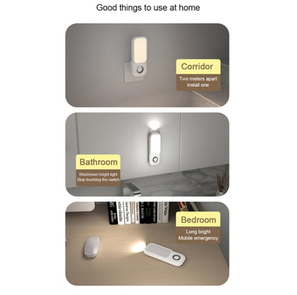 LED Induction Night Light Intelligent Wireless Aisle Corridor Night  With Flashlight,Spec: Charging Model - Sensor LED Lights by buy2fix | Online Shopping UK | buy2fix