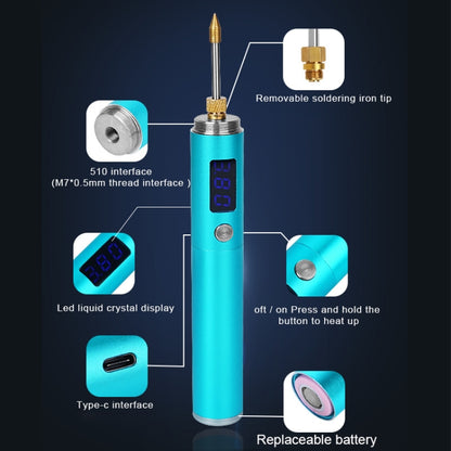 BS45 17-25W Wireless Soldering Iron with Adjustable Temperature LED Digital Display, Spec: B+C+K Tips - Electric Soldering Iron by buy2fix | Online Shopping UK | buy2fix