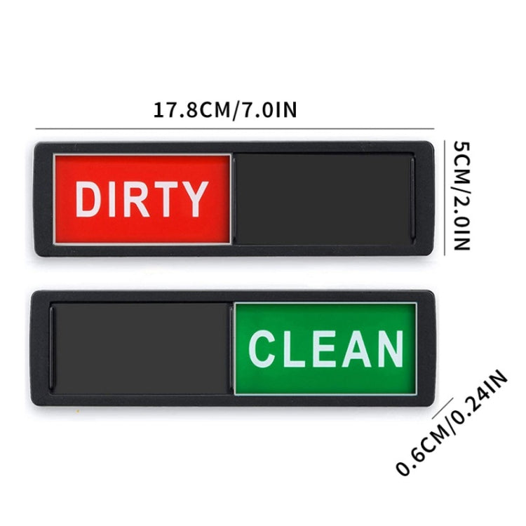 Dishwasher Magnet Clean Dirty Sign Double-Sided Refrigerator Magnet(Black Wood Grain) - Dish Washers & Parts by buy2fix | Online Shopping UK | buy2fix