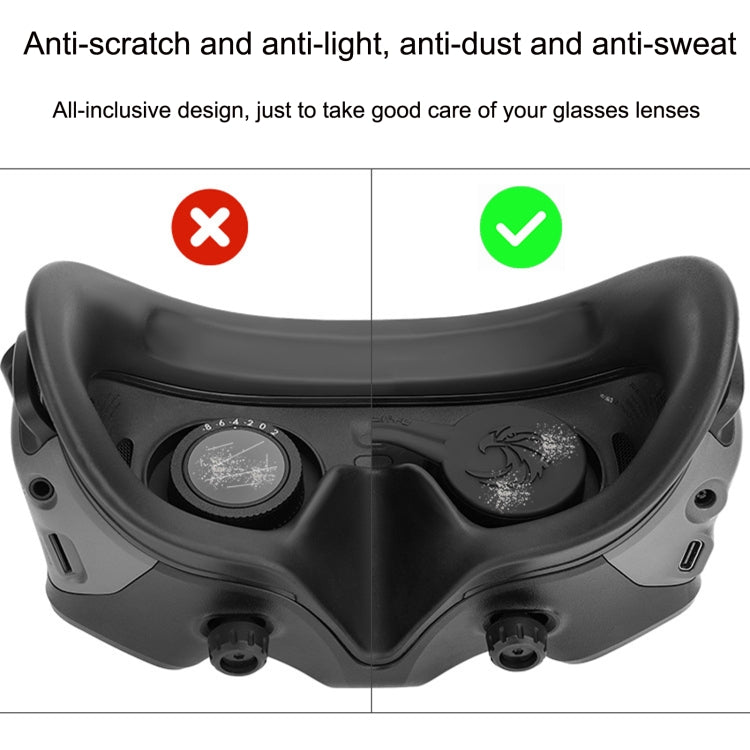 For DJI Goggles 2 Sunnylife AT-BHT565 Dustproof Lens Protective Cover VR Glasses Silicon Cover(Black) - VR Accessories by Sunnylife | Online Shopping UK | buy2fix