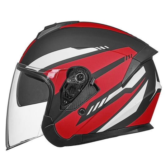 GXT Electric Vehicle Four Seasons Sun Protection & Windshield Double Lens Helmet, Size: XL(Matt Black Red) - Helmets by GXT | Online Shopping UK | buy2fix