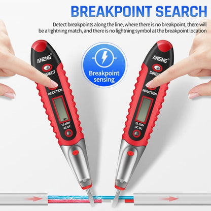 ANENG VD700 2pcs Sound and Light Alarm Non-contact Digital Display Sensor Multi-function Test Pen(Black Red) - Voltage Detector by ANENG | Online Shopping UK | buy2fix