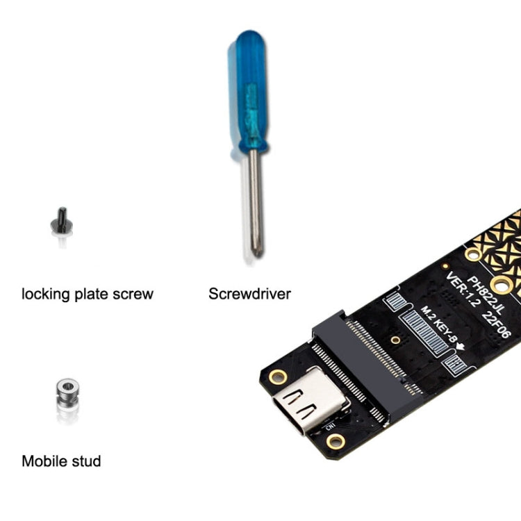 NGFF M.2 Bkey SATA Hard Disk SSD To USB3.1 Type-C / USB-C Expansion Card Conversion Board(Black) - Add-on Cards by buy2fix | Online Shopping UK | buy2fix