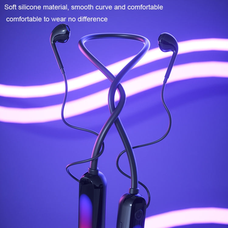 With Atmosphere Lamp Hanging Neck Bluetooth Earphone, Style: 3 In 1 - Neck-mounted Earphone by buy2fix | Online Shopping UK | buy2fix