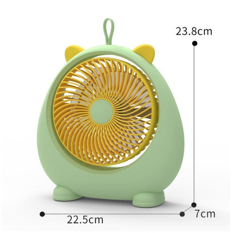 Dormitory Portable Animal Ear Desktop Electric Fan, Style: Charging Version Green - Electric Fans by buy2fix | Online Shopping UK | buy2fix