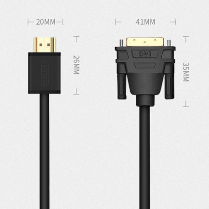 VEGGIEG HDMI To DVI Computer TV HD Monitor Converter Cable Can Interchangeable, Length: 10m - Cable by VEGGIEG | Online Shopping UK | buy2fix