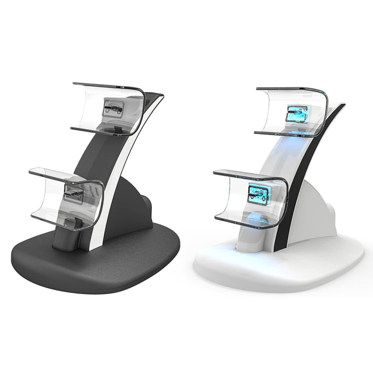 iplay HBP-253 For PS5 Game Wireless Handle Double Charging Base Placement Bracket(White) - Charger & Power by iplay | Online Shopping UK | buy2fix