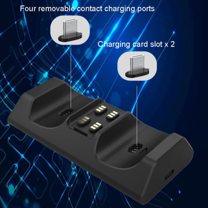 iplay HBP-263 For PS5 Handle Dual Seat Charging Support(Black) - Charger & Power by iplay | Online Shopping UK | buy2fix