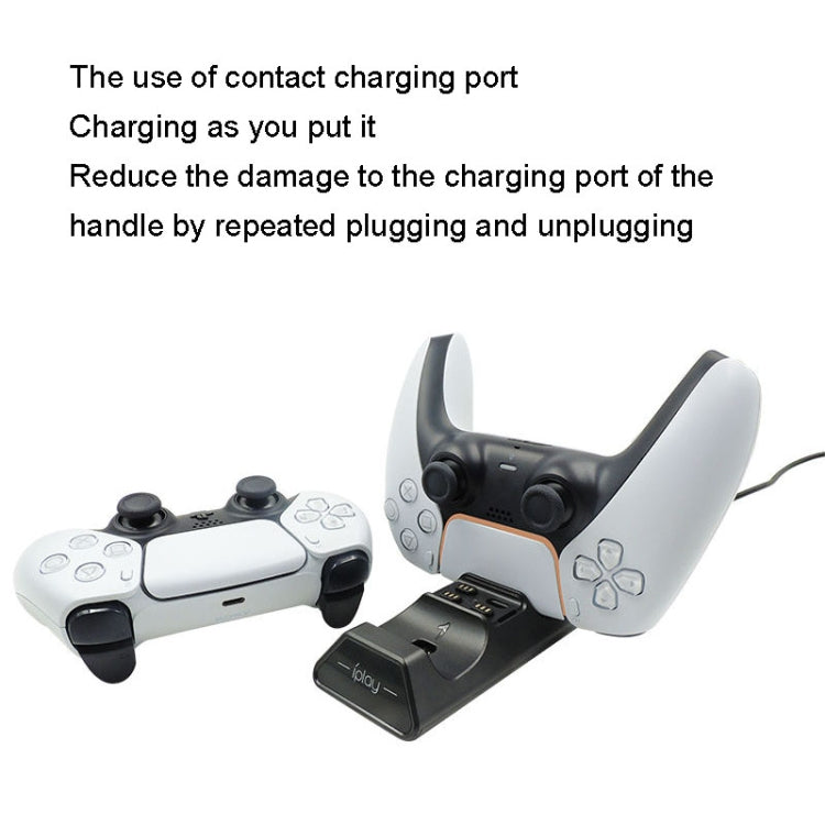 iplay HBP-263 For PS5 Handle Dual Seat Charging Support(Black) - Charger & Power by iplay | Online Shopping UK | buy2fix
