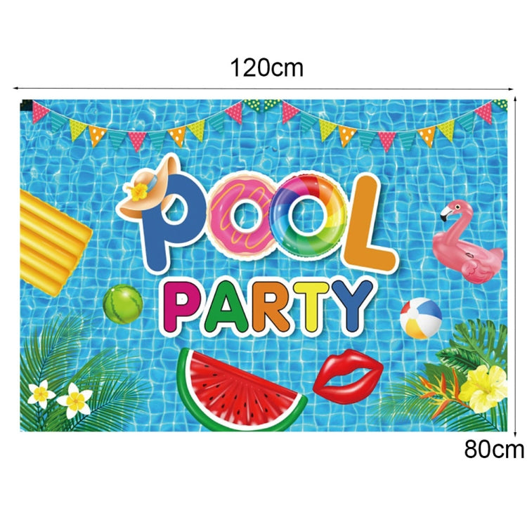 80x120cm Summer Pool Party Decoration Backdrop Swimming Ring Photography Background Cloth(11311789) -  by buy2fix | Online Shopping UK | buy2fix