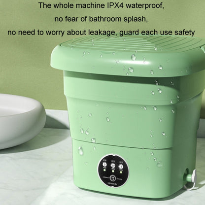 4.5L Mini Portable Folding Household Washing Machine Underwear Washer, Color: Lake Blue + Blue light antibacterial(EU Plug) - Washing Machines & Accessories by buy2fix | Online Shopping UK | buy2fix